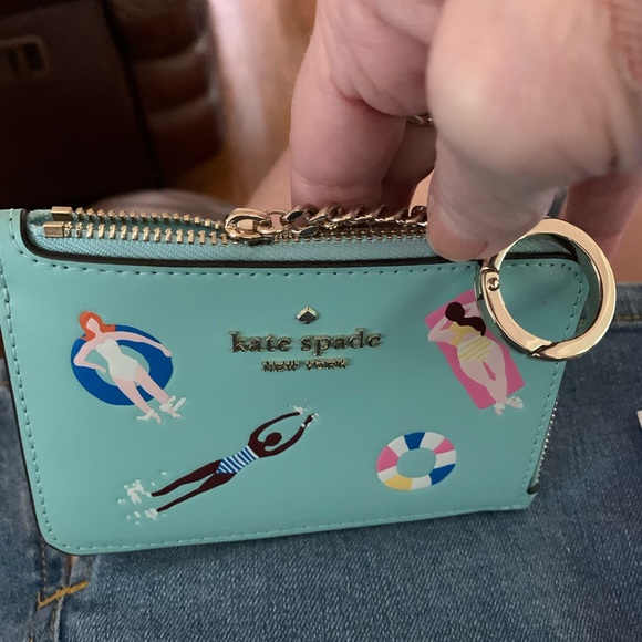 kate spade Accessories - kate spade Poolside Smooth Leather Card Case Wallet NWT